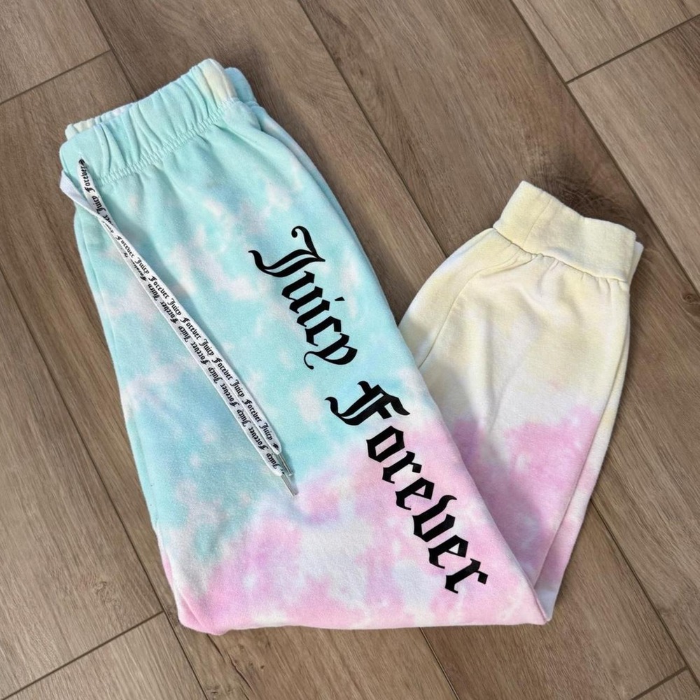 Juicy Couture x Forever 21 pastel tie-dye sweatpants size S